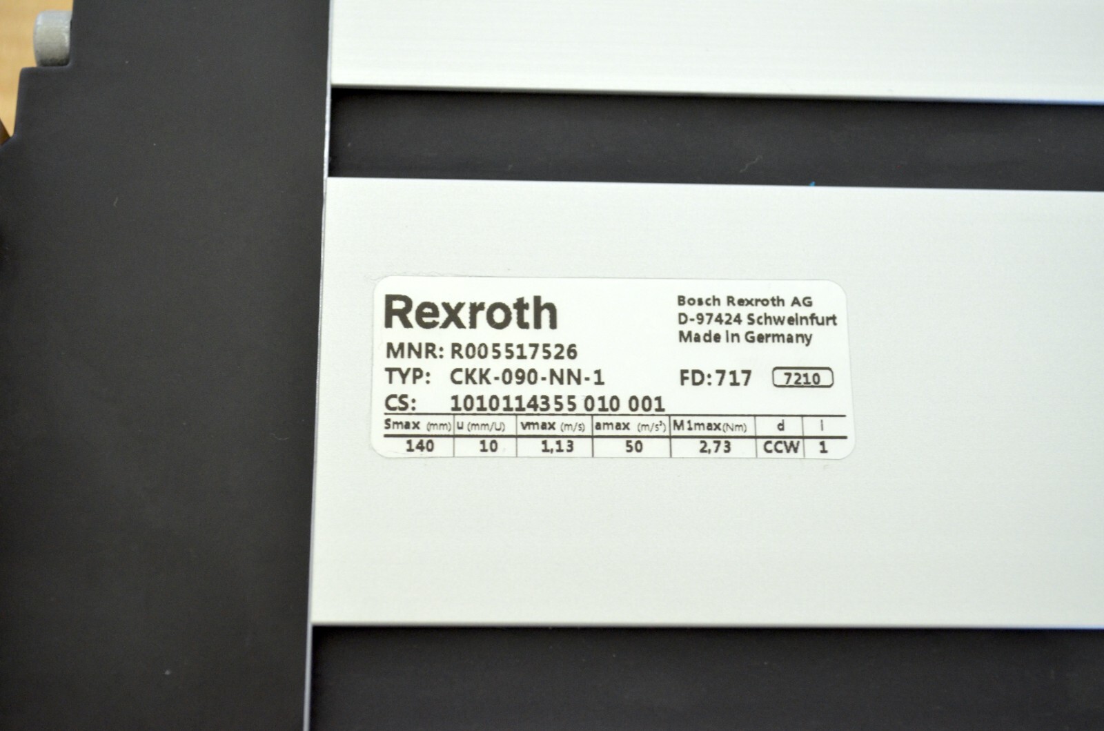 New Rexroth CKK 12-90 x225mm Compact Module Precision Ballscrew Linear Actuator