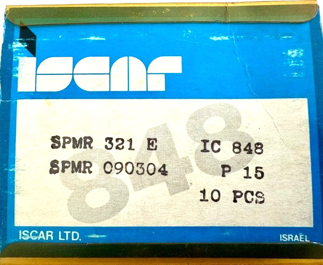 SPMR 321 E IC848 CARBIDE INSERT ISCAR MADE IN ISRAEL NEW 10 PIECES