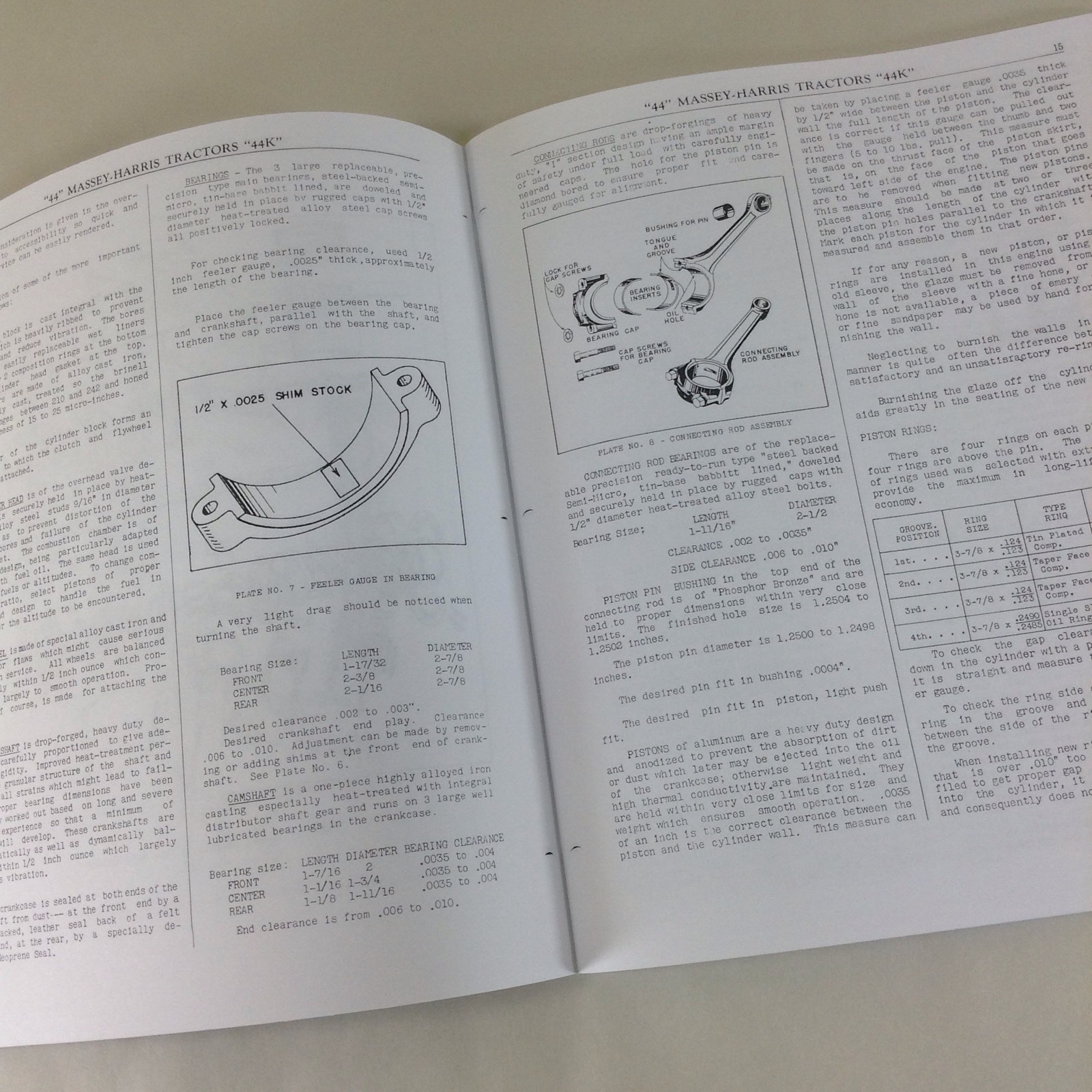 Massey-Harris 44 44K Tractor Operators Operating Service Manual Intructions