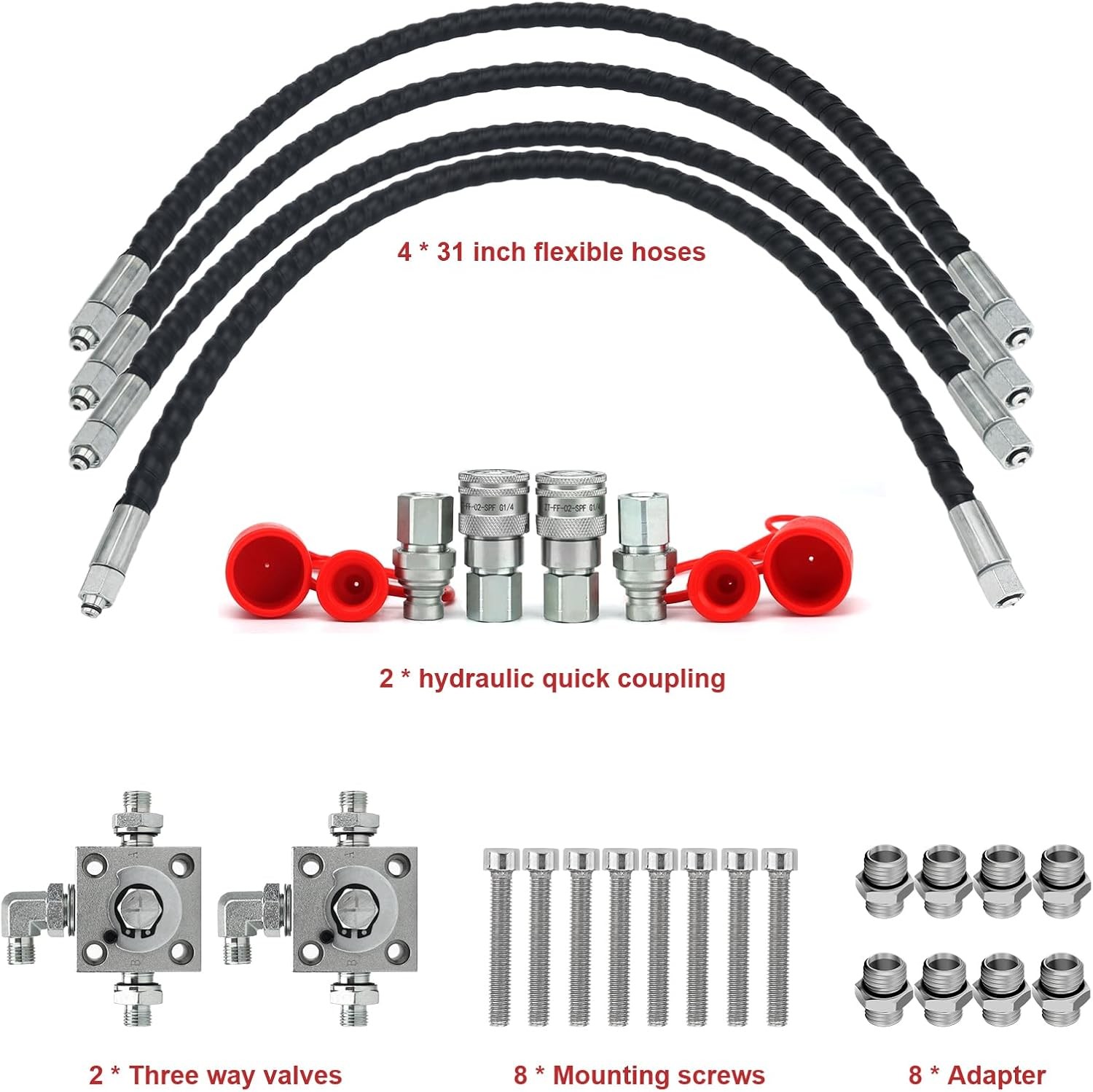 Three-Way Diverter Valve Kit for 1-2 Ton Mini Excavators AGT Diggit Eingp Miva