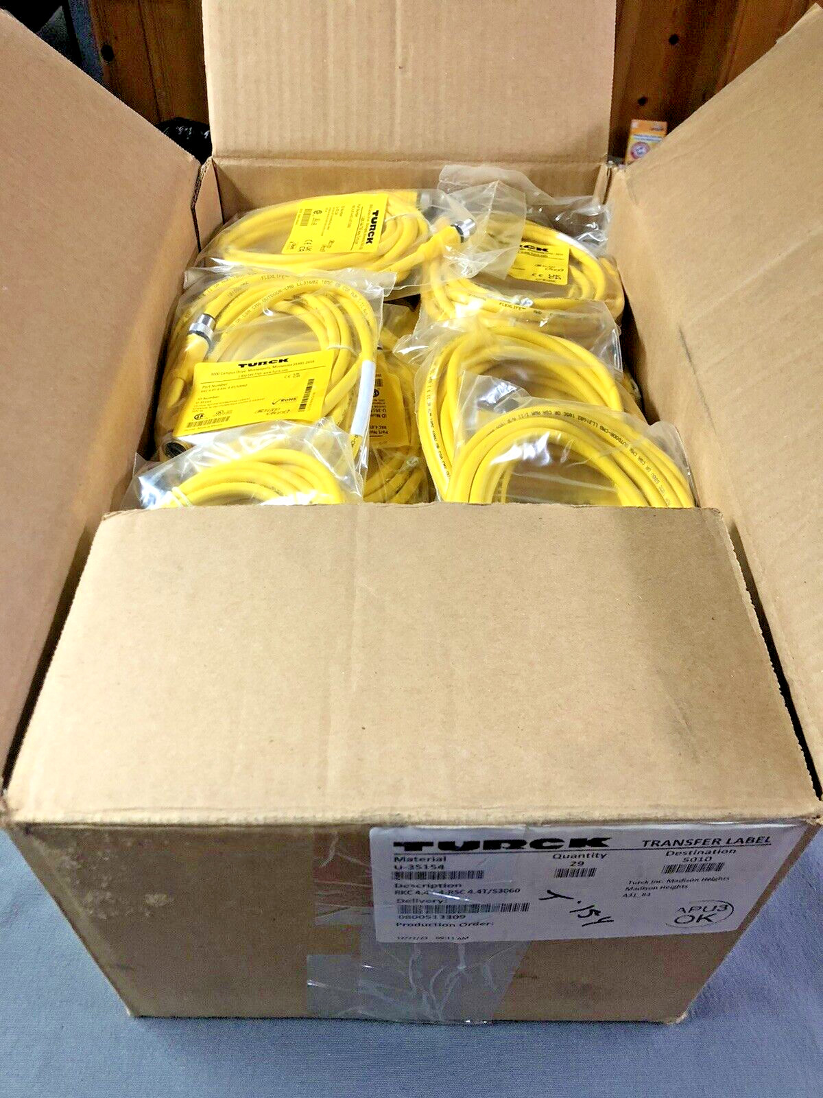 Turck RKC 4.4T-4-RSC 4.4T/S3060 Cordset 4 Pin M12 Straight 4m Flexlife®/C-Track