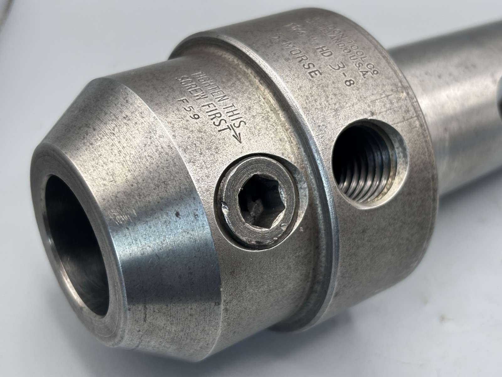Weldon Tool No.5 Morse Taper 1-1/4″ End Mill Holder Milling Machine Adapter
