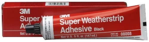 3M 08008 Super Weatherstrip Adhesive, 08008, Black, 5 oz Tube 5 Ounces, Red