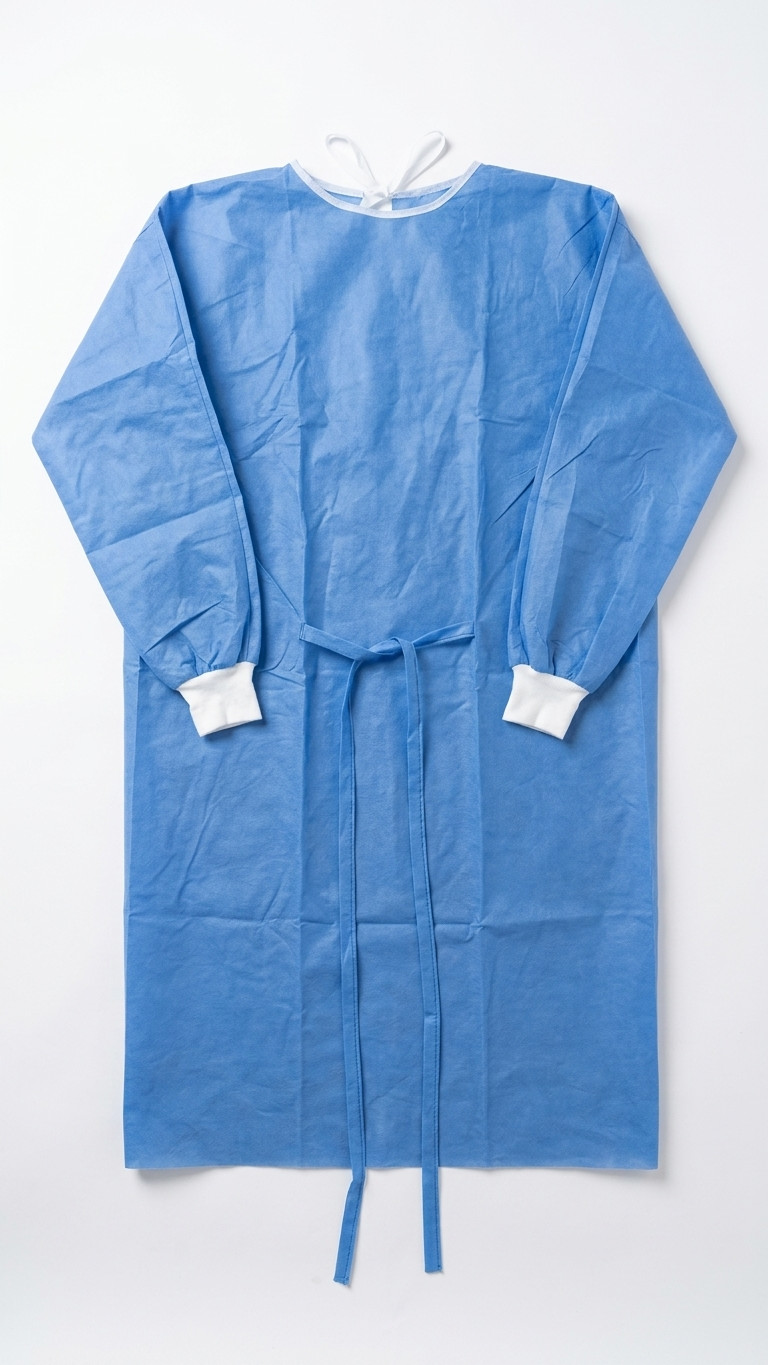 QTY (200) Blue XL Premium Isolation Gown Elastic Wrist AAMI Level 2