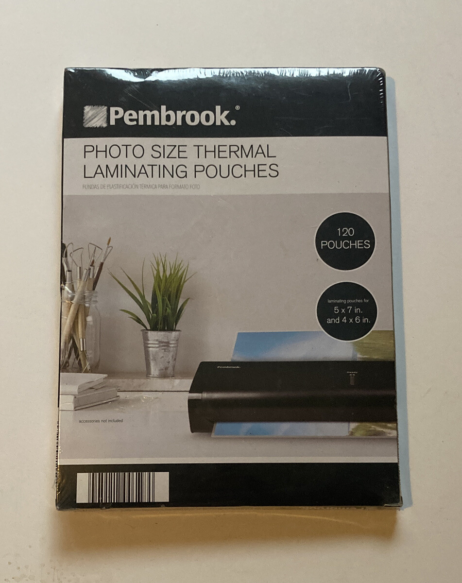 “Pembrook Photo Size Thermal Laminating Pouches Factory Sealed Never Opened”