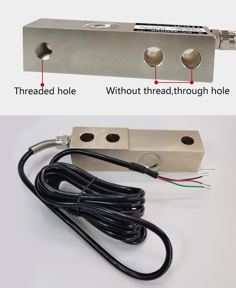 DAYSENSOR Shear Beam Load Cell Sensor with 4-Core Shielded Cable Weighing Sensor