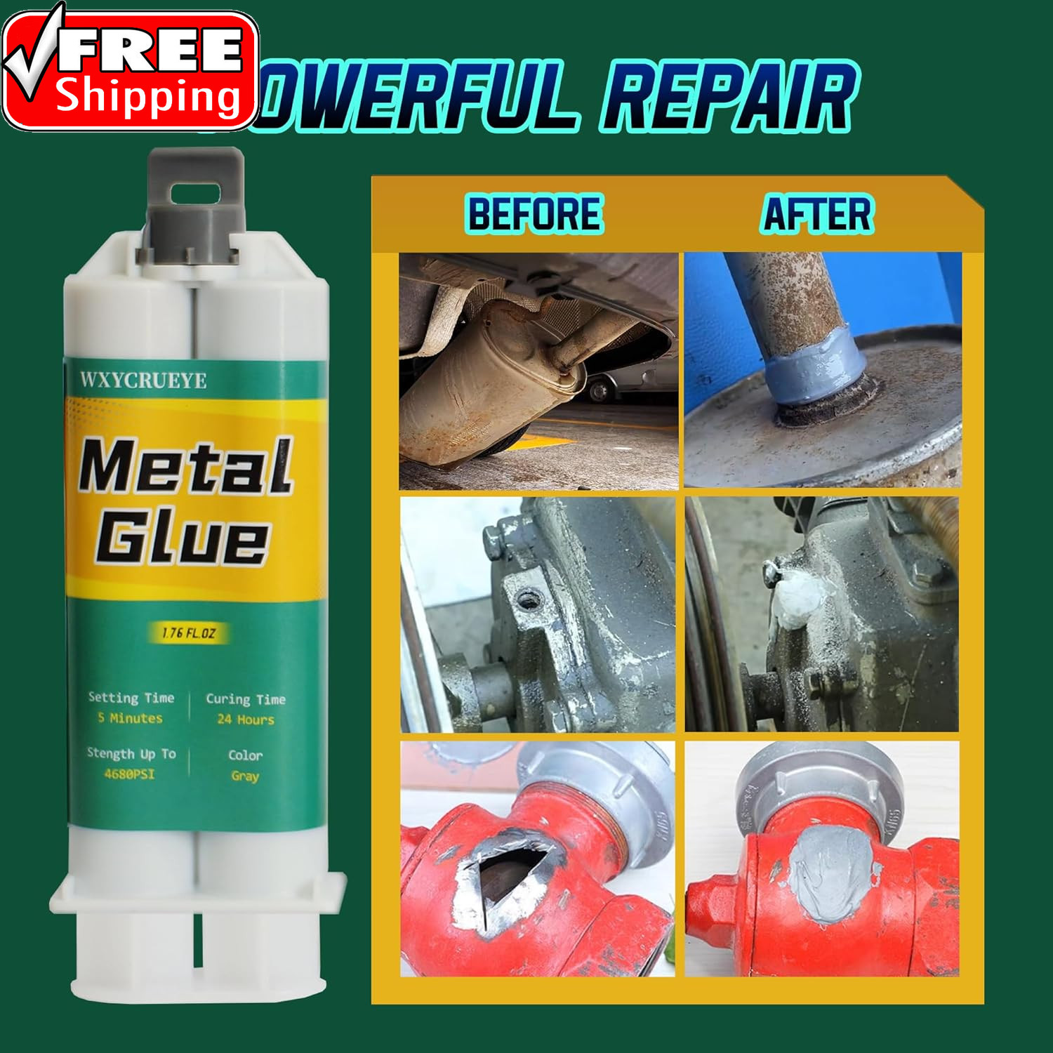 Metal Glue Heavy Duty Waterproof, Metal to Metals Adhesive, Liquid Weld, Welding