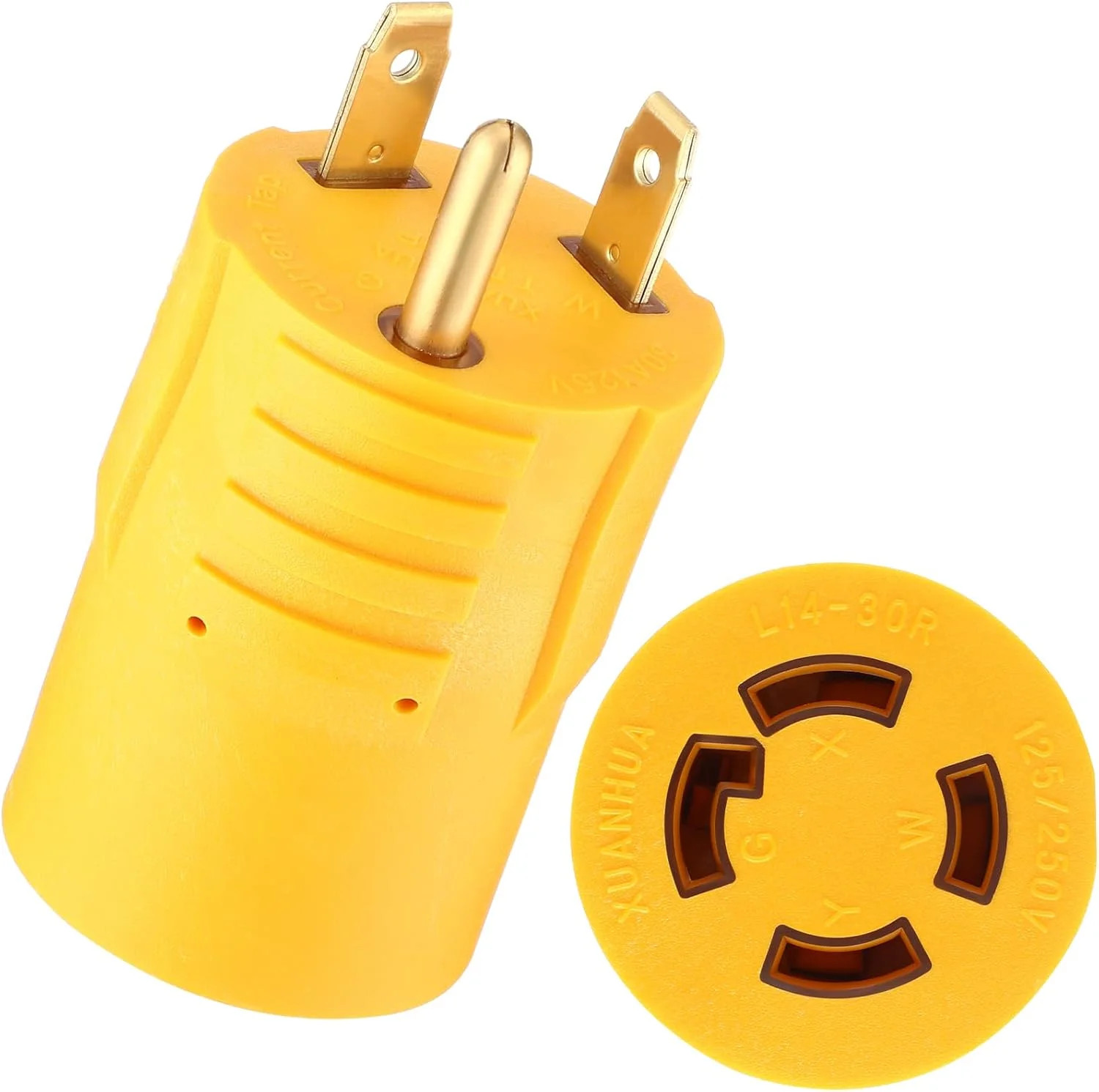 NEMA TT-30P to L14-30R Generator Adapter Cord, 30 Amp 3 Prong to 4 Prong Generat