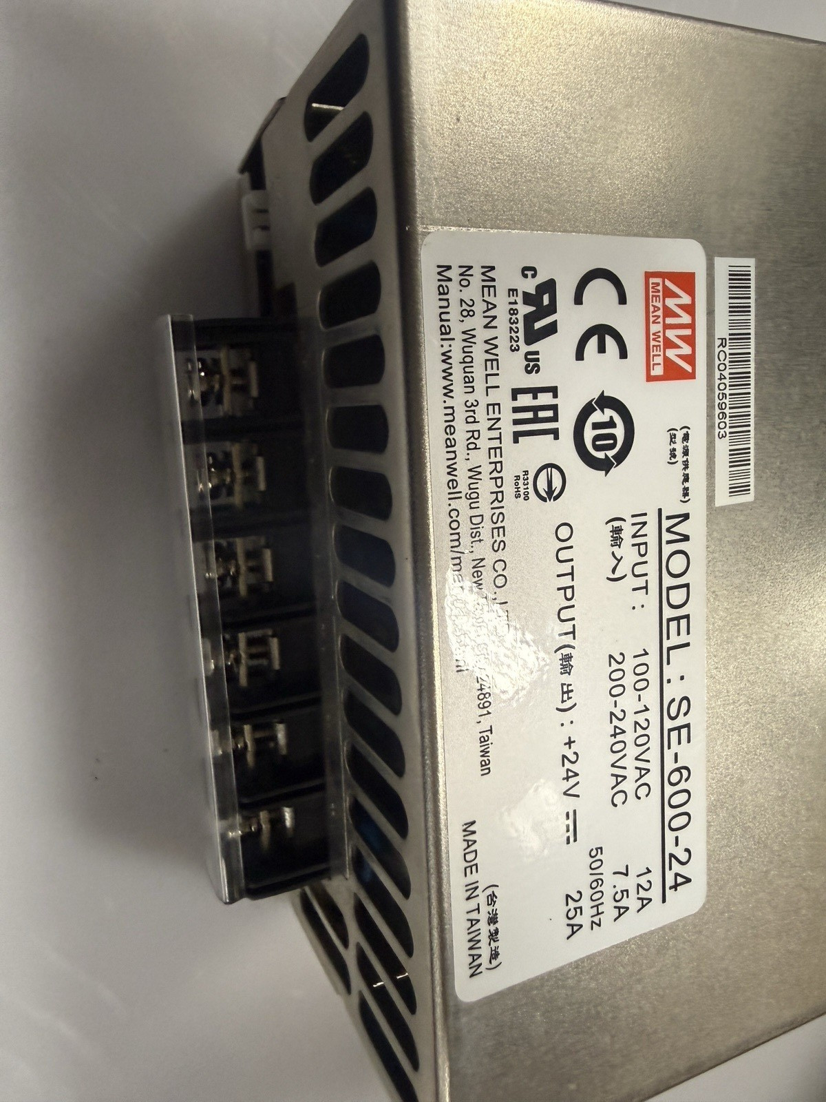 1pcs MEAN WELL SE-600-24 Switching Mode Power Supplies 24V600W25A