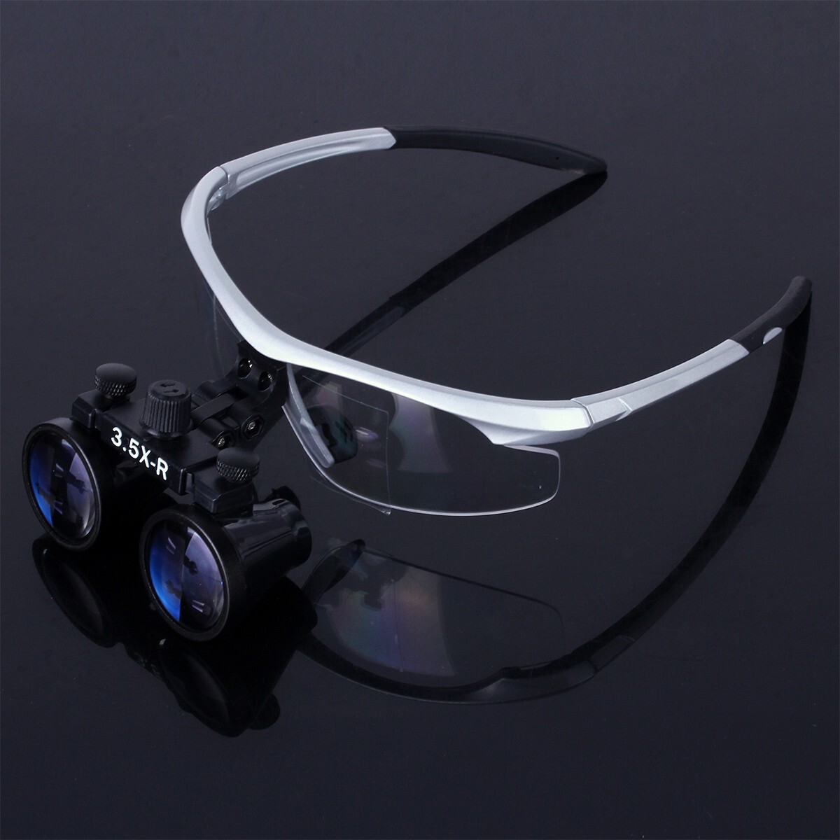 3.5X Dental Loupes 3W Portable LED Head Light Medical Surgical Glasses Loupe