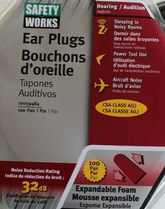 HEARING PROTECTION FOAM EAR PLUGS CICADA MOWER LOUD MUSIC TRIMMERS SIRENS BANGS