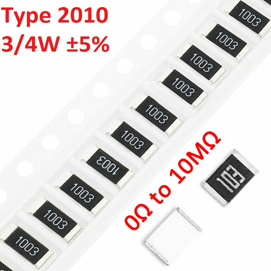 2010 SMD Resistors 3/4W ±5% Type 2010 SMT Resistance 170 Values Can Be Selected