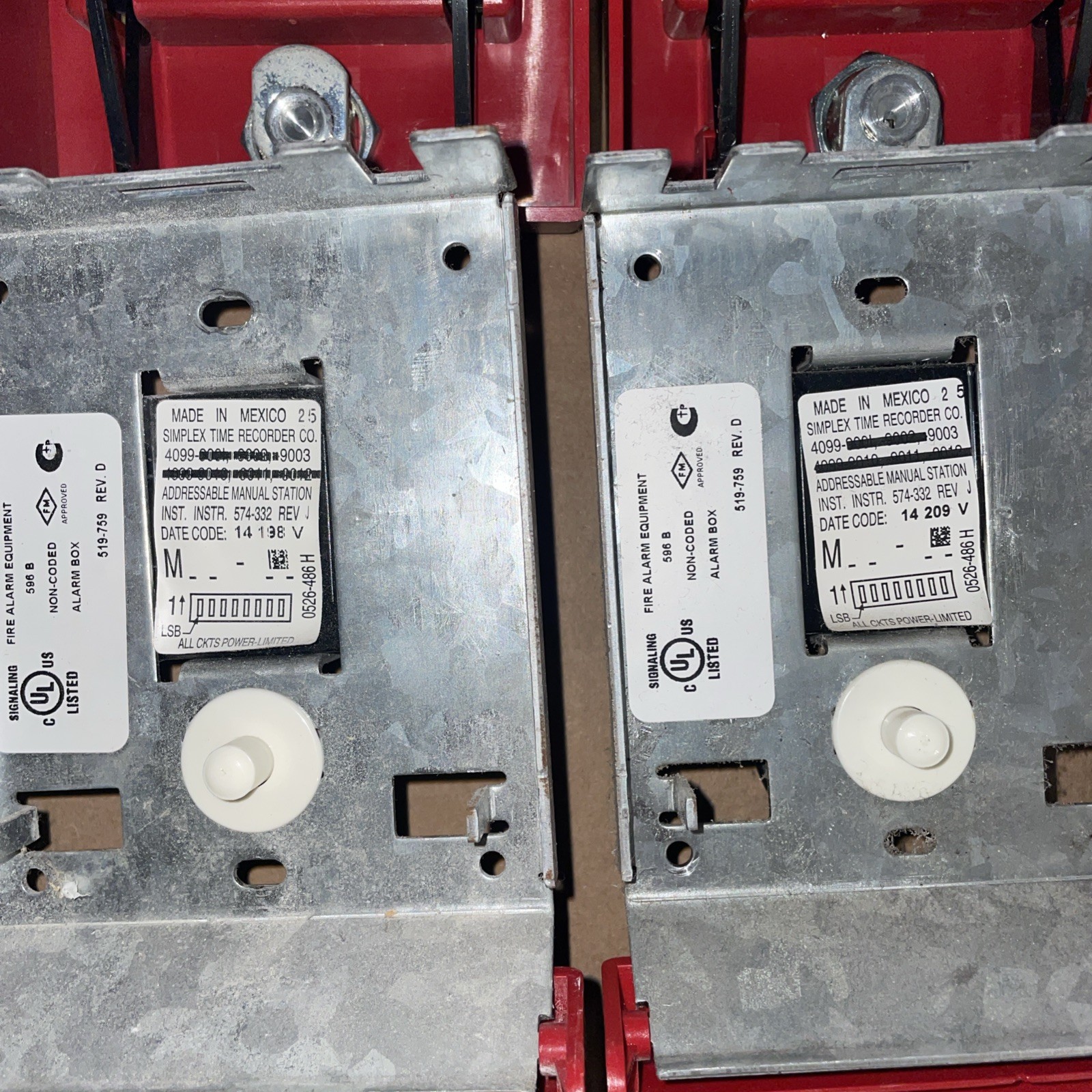 LOT OF 8 Simplex Fire Alarm Pull Station 4099-9003 With Only 1 Key. Used