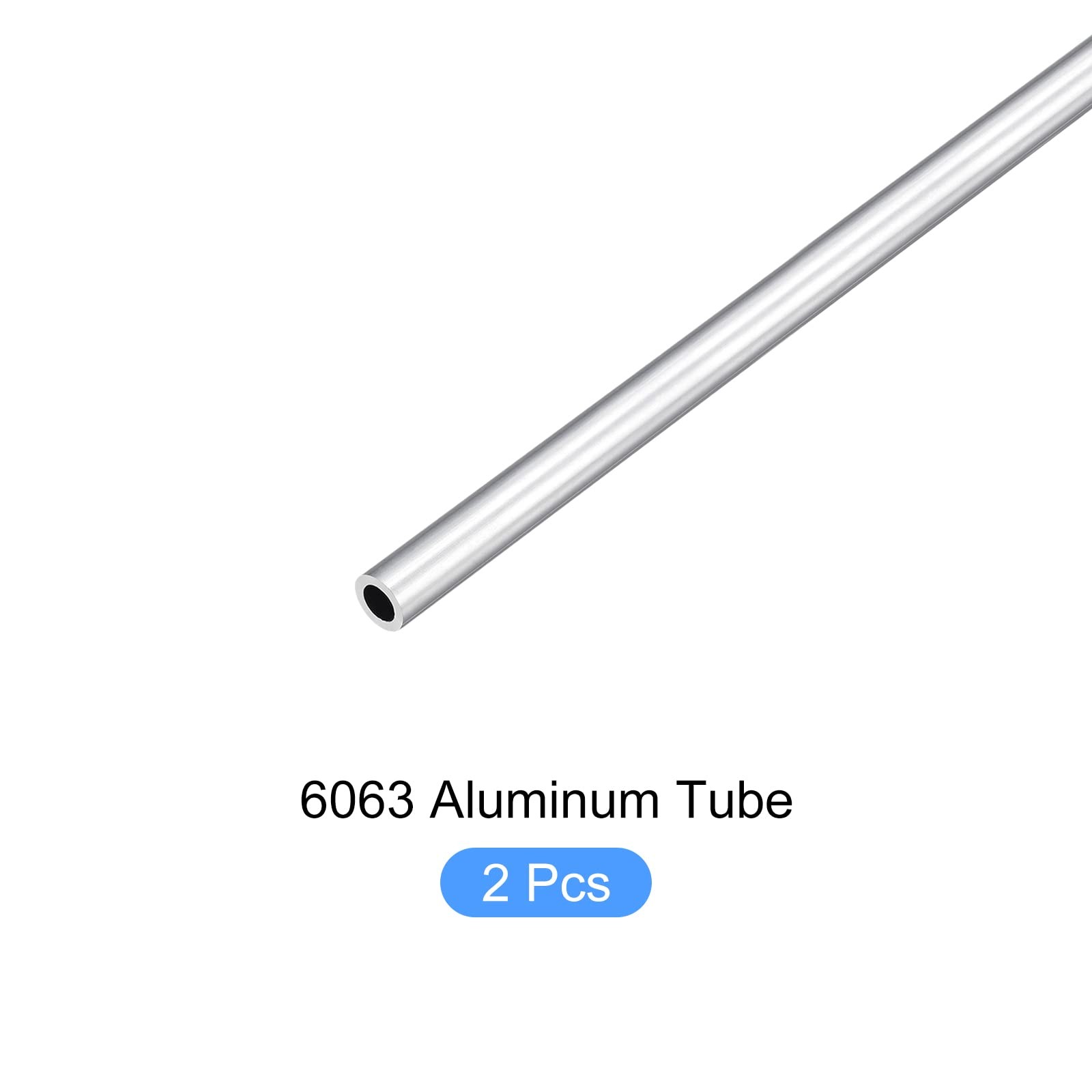 METALLIXITY 6063 Aluminum Tube (5mm OD x 3mm ID x 300mm L) 2Pcs, Aluminum Rou…