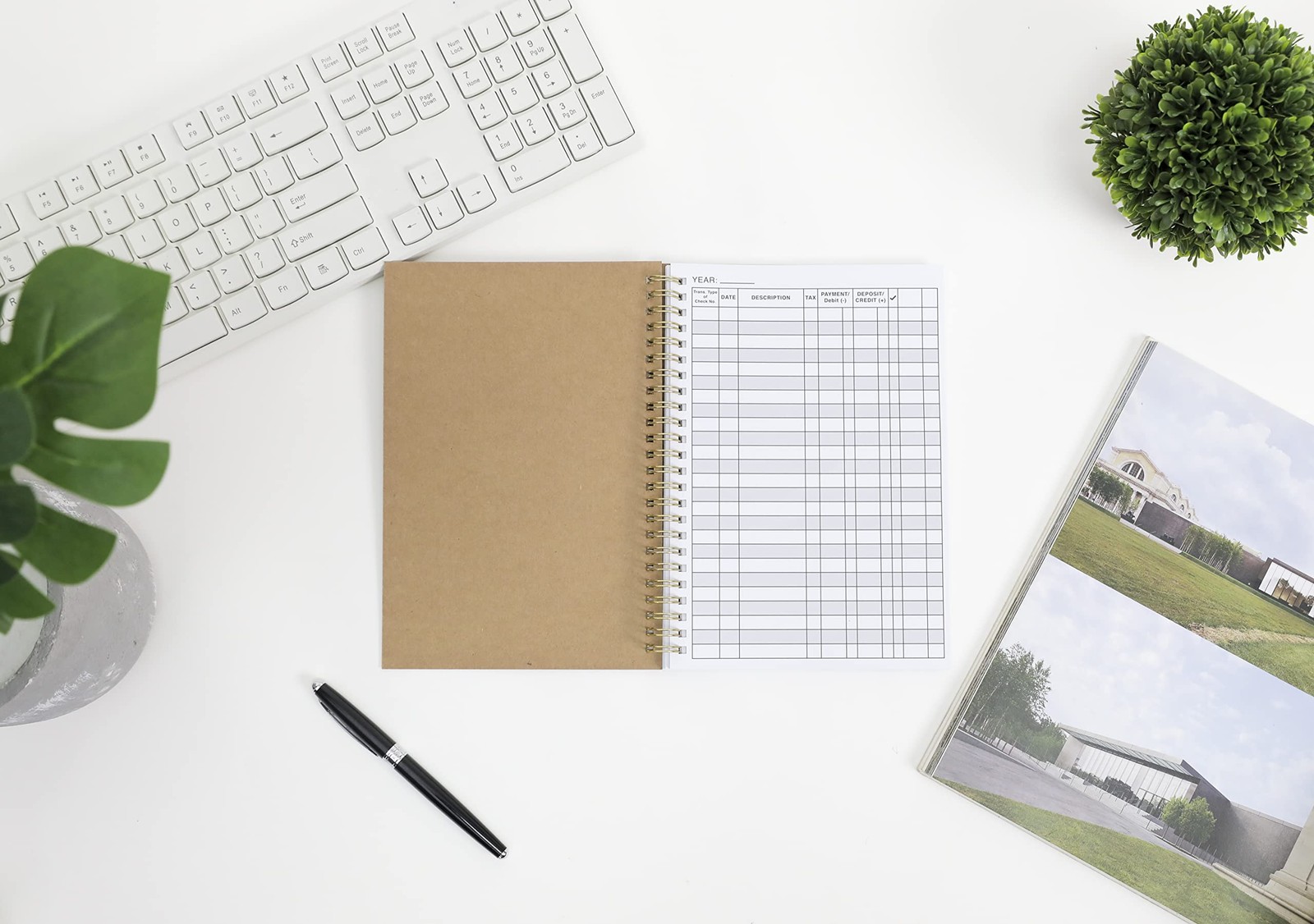2 Pack Accounting Ledger Books for Home Budget Tracking, Business Bookkeeping –