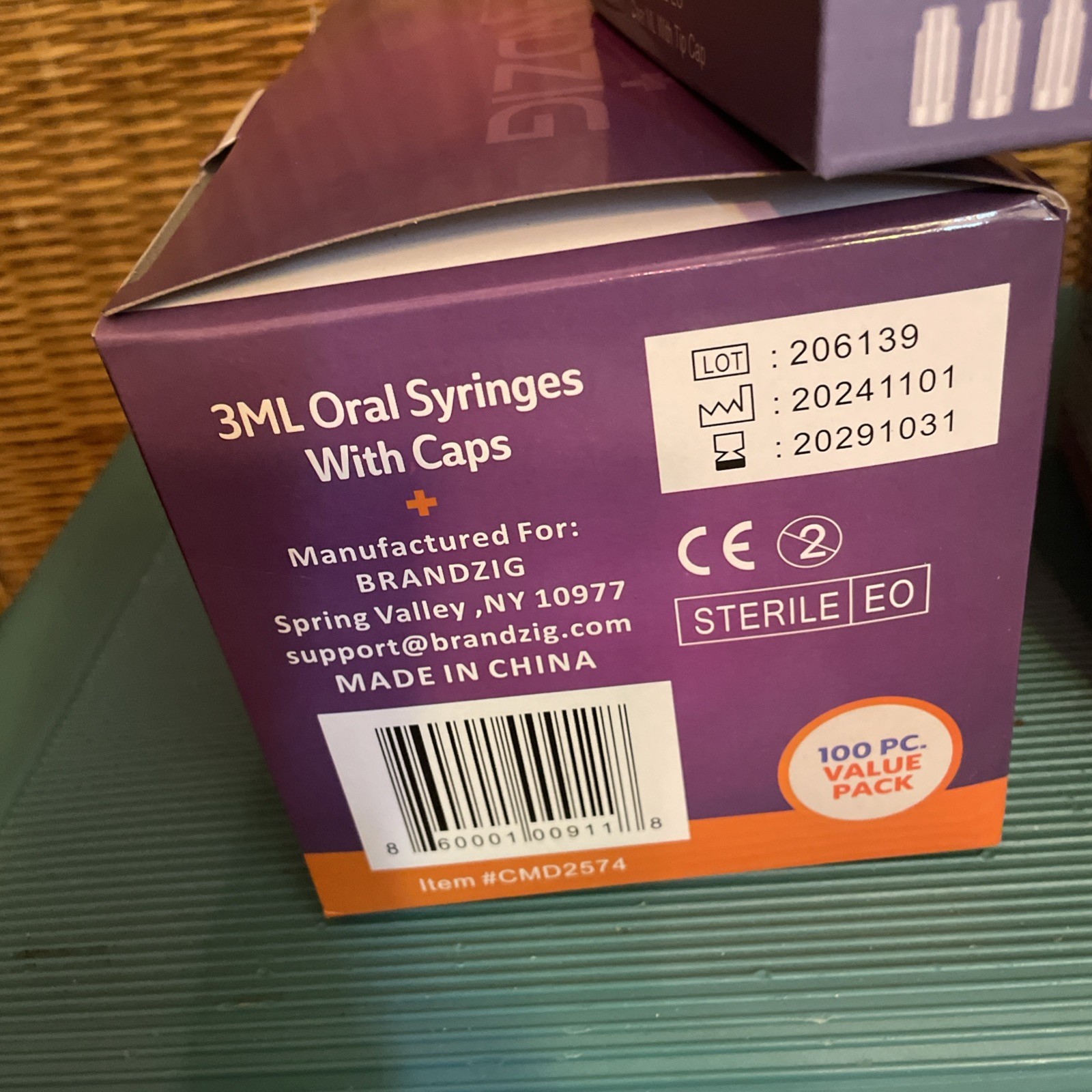 Lot 2- Brandzig 3ml Oral Syringe 100 Pack Luer Slip Tip & Thinkprice 1ml
