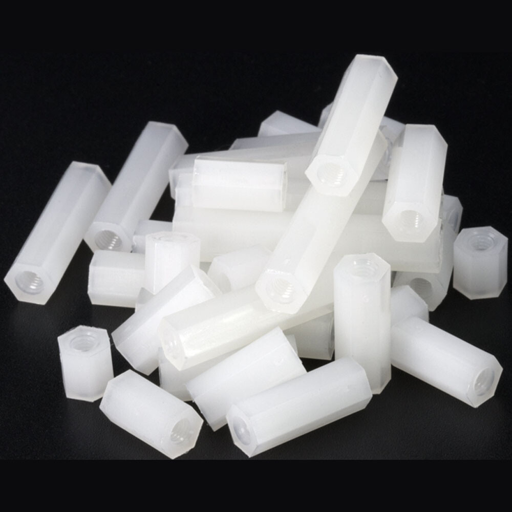 M3 Female White Plastic Nylon Hex Column Standoff Support Spacer for PCB Board