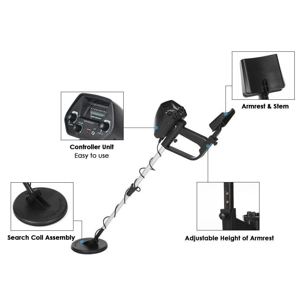 Waterproof LCD Metal Detector, Deep-Sensitive Search for Coins, Jewelry & Relics