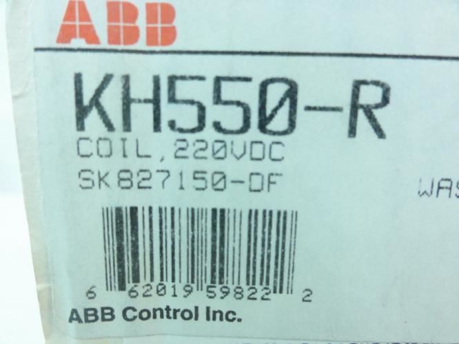 180687 New In Box; ABB KH550-R Contactor Coil; 220VDC