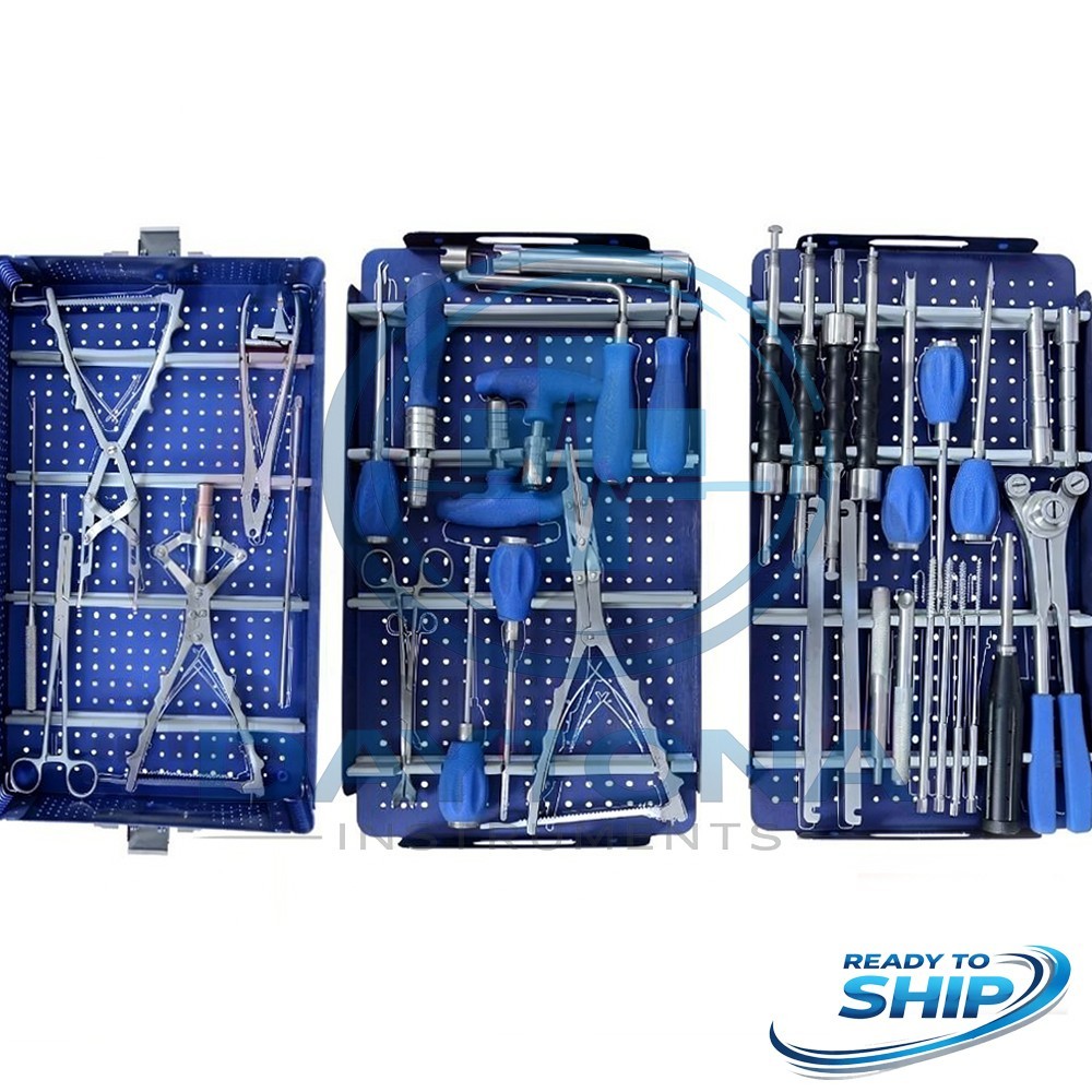 SPINE SURGERY INSTRUMENTS SET WITH ALUMINIUM BOX