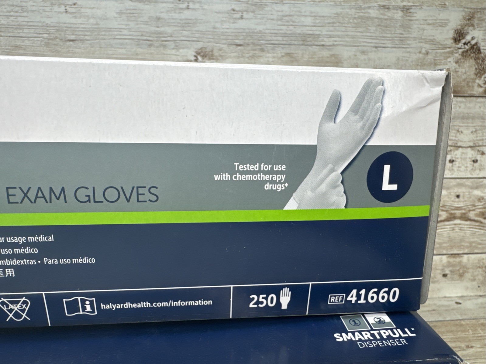 HALYARD NITRILE EXAM GLOVES STERLING SG *4 DENTED BOXES* Size: LARGE Exp: 5/29