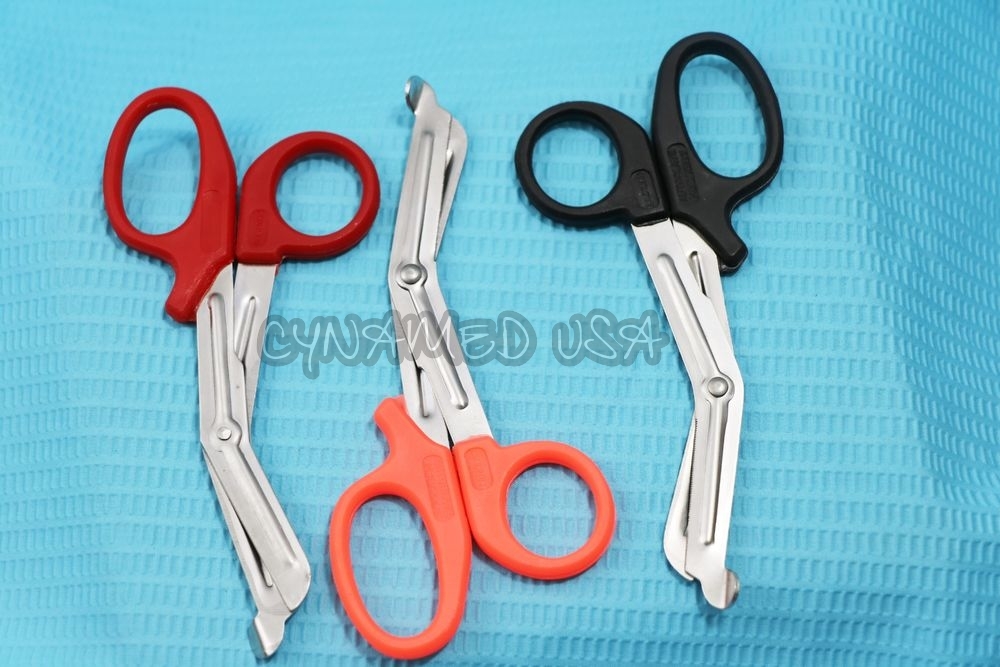 NEW 3 PARAMEDIC UTILITY BANDAGE TRAUMA EMT EMS SHEARS SCISSORS 5.5″-BLACK-OR-RED
