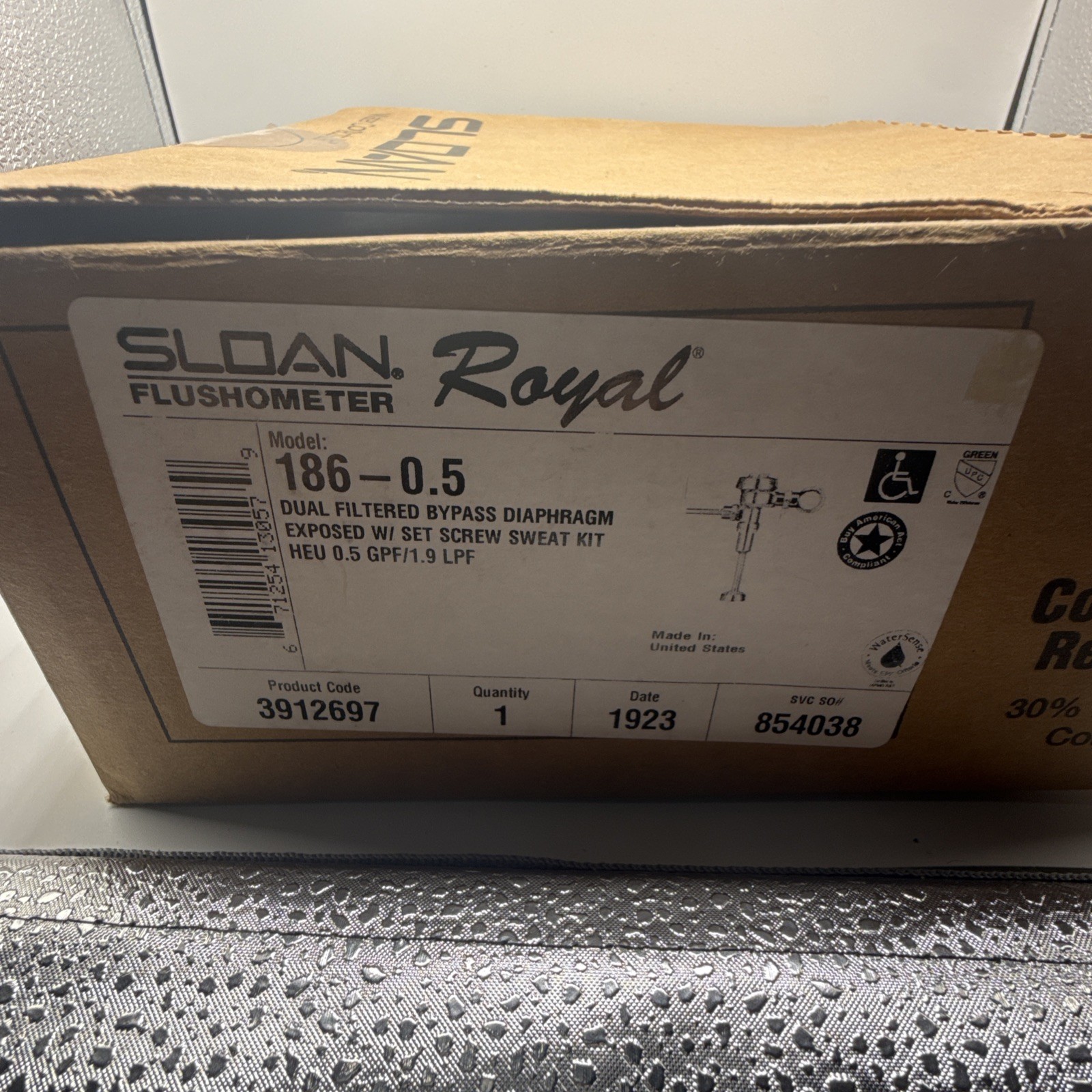 186-0.5 Sloan Royal® Exposed Manual Urinal Flushometer 0.5 GPF CHROME – 3912697