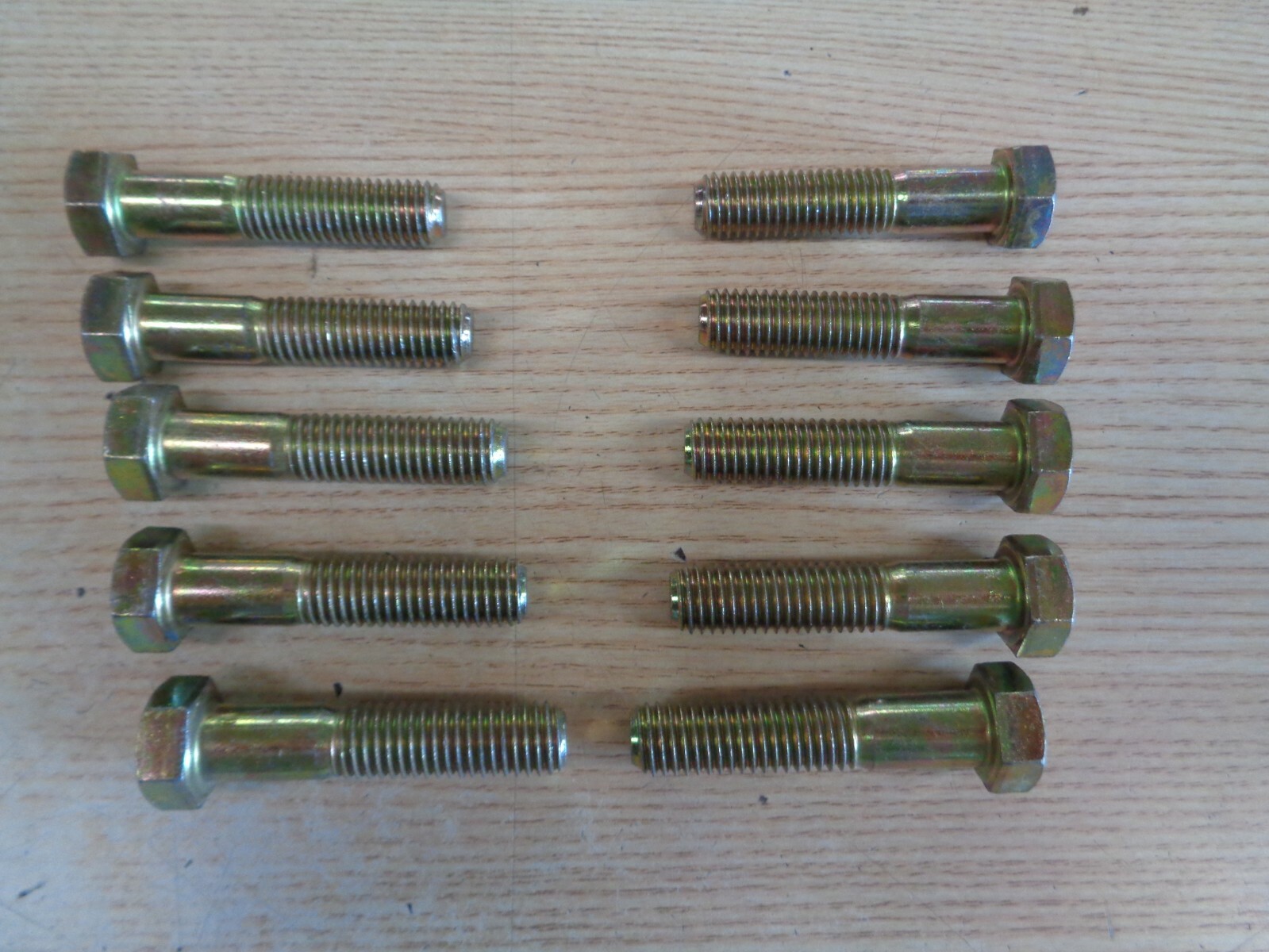 (10 Pk) M12-1.75 X 55mm plated 10.9 Hex Cap Screws