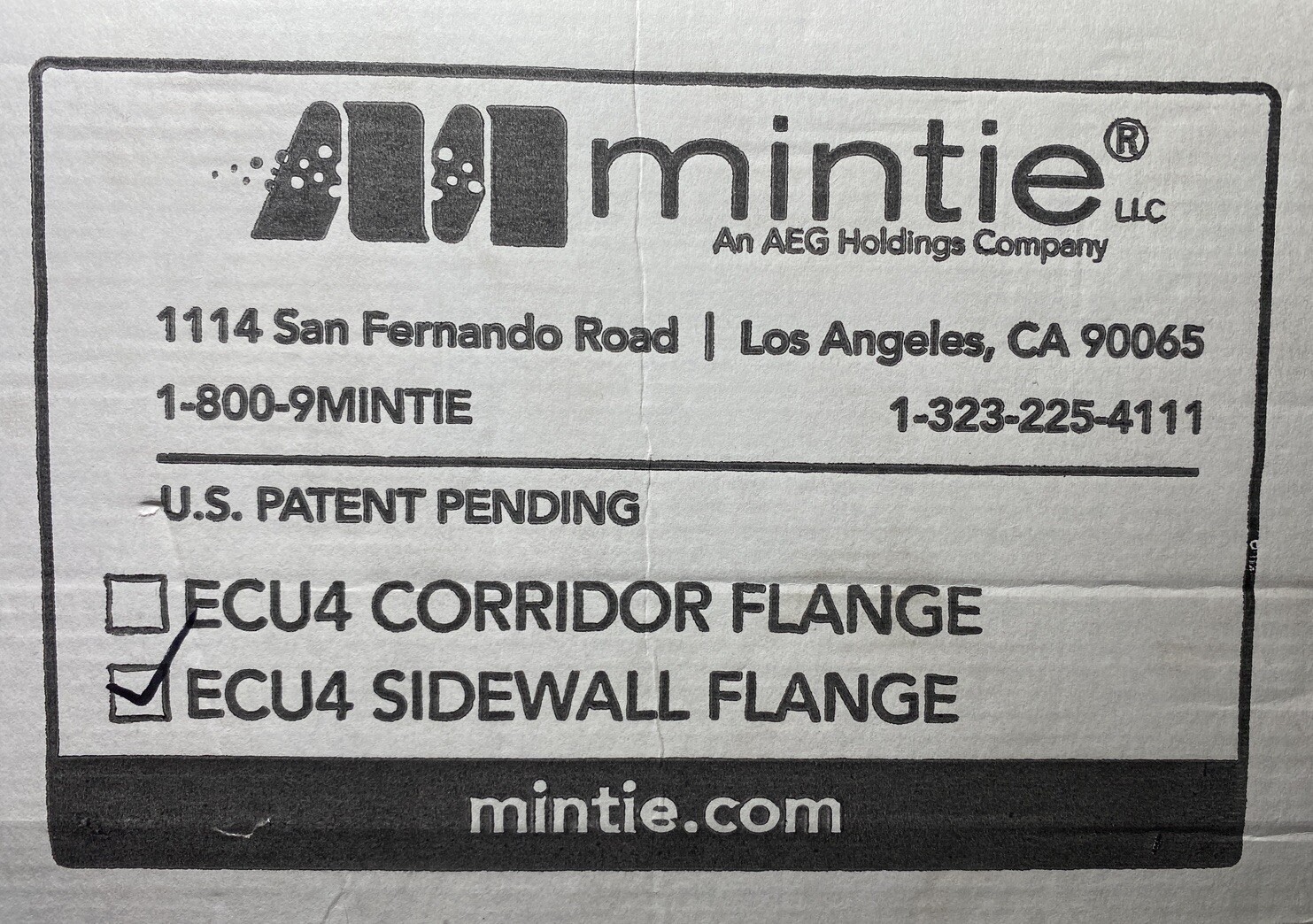 MINTIE ECU4 Sidewall Access Flange for Doorway / Ante Room, MTIECU4-SWF NEW