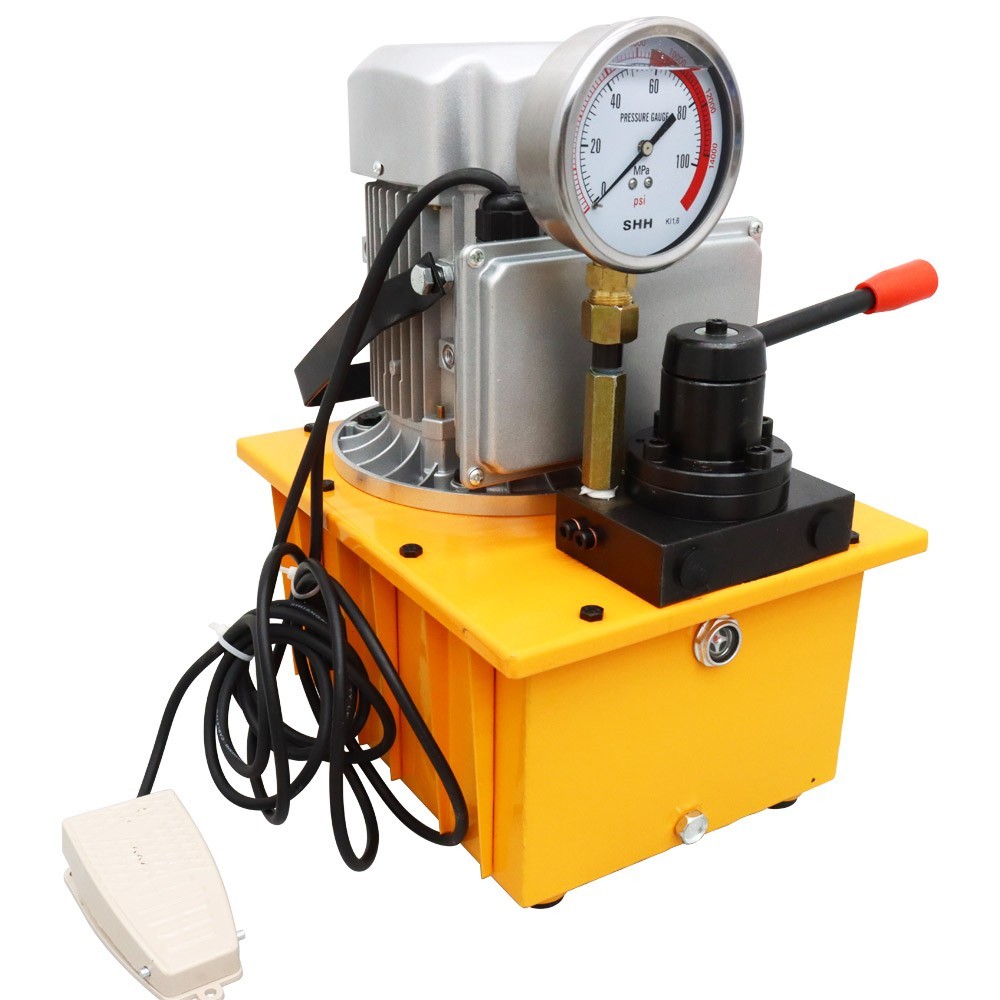 110V/60HZ 750W Electric Hydraulic Pump 70Mpa Double Acting Manual Valve 7L Tank