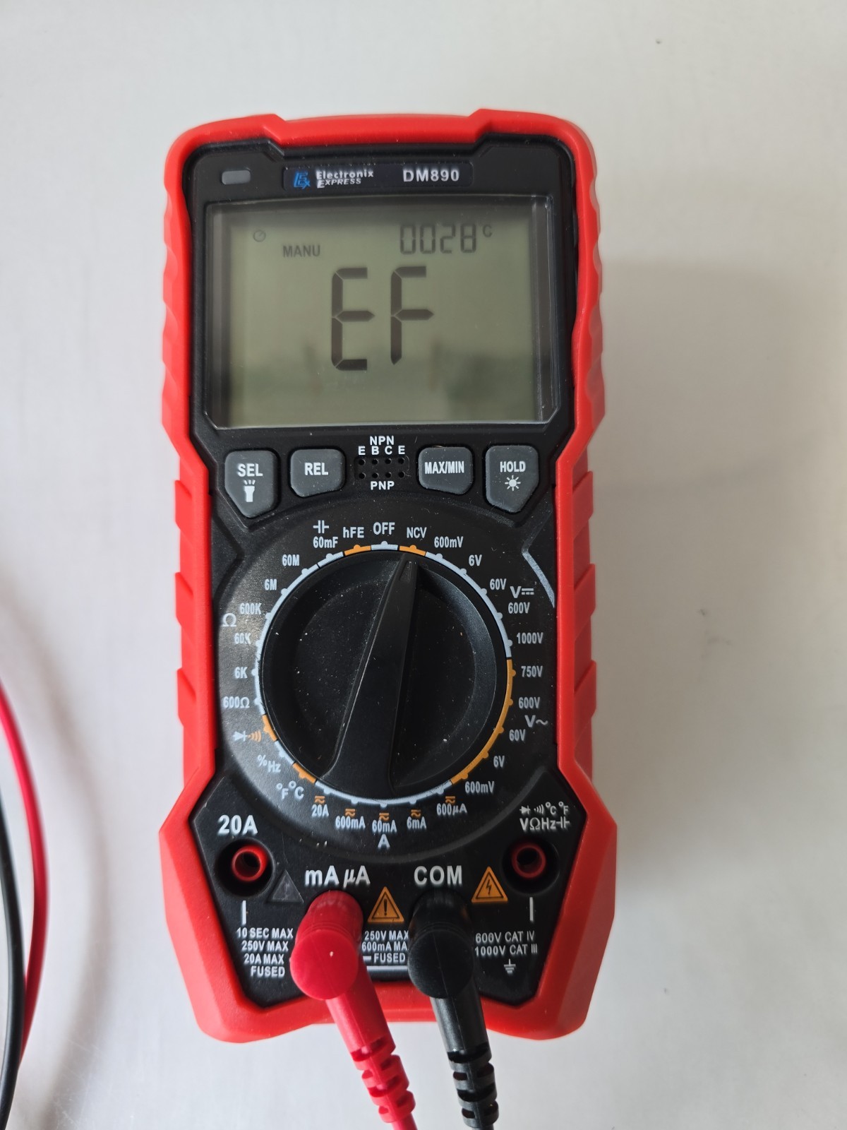 Electronix Express DM890 Digiral Multimeter Backlit Display-Used-Tested