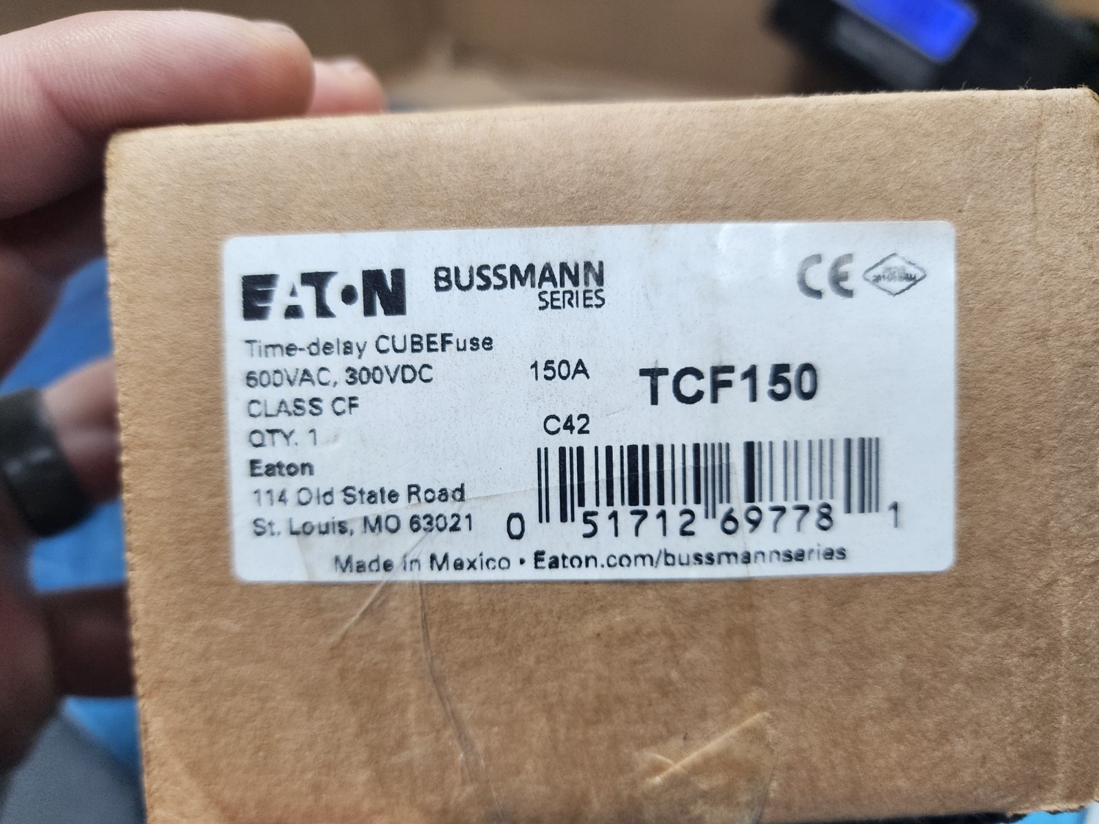 🤠 NEW EATON BUSSMAN SERIES 150 AMP CUBE FUSE LOW PEAK 600 VAC 300 VDC TCF150