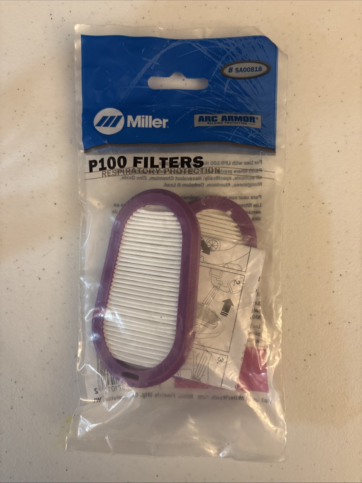 Miller P100 Replacement Filter for LPR-100 – SA00818 (2 Pack)