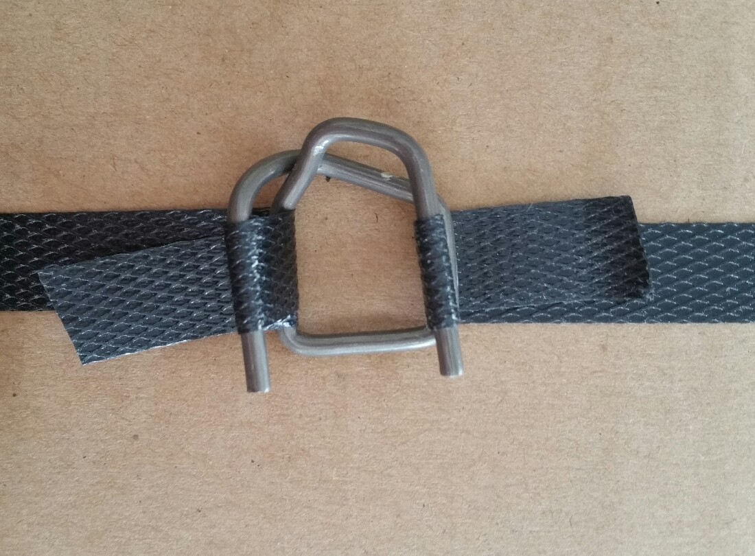 100 feet (in 3 pieces) 1/2 Polypropylene Strapping & 10 Steel Wire Buckles