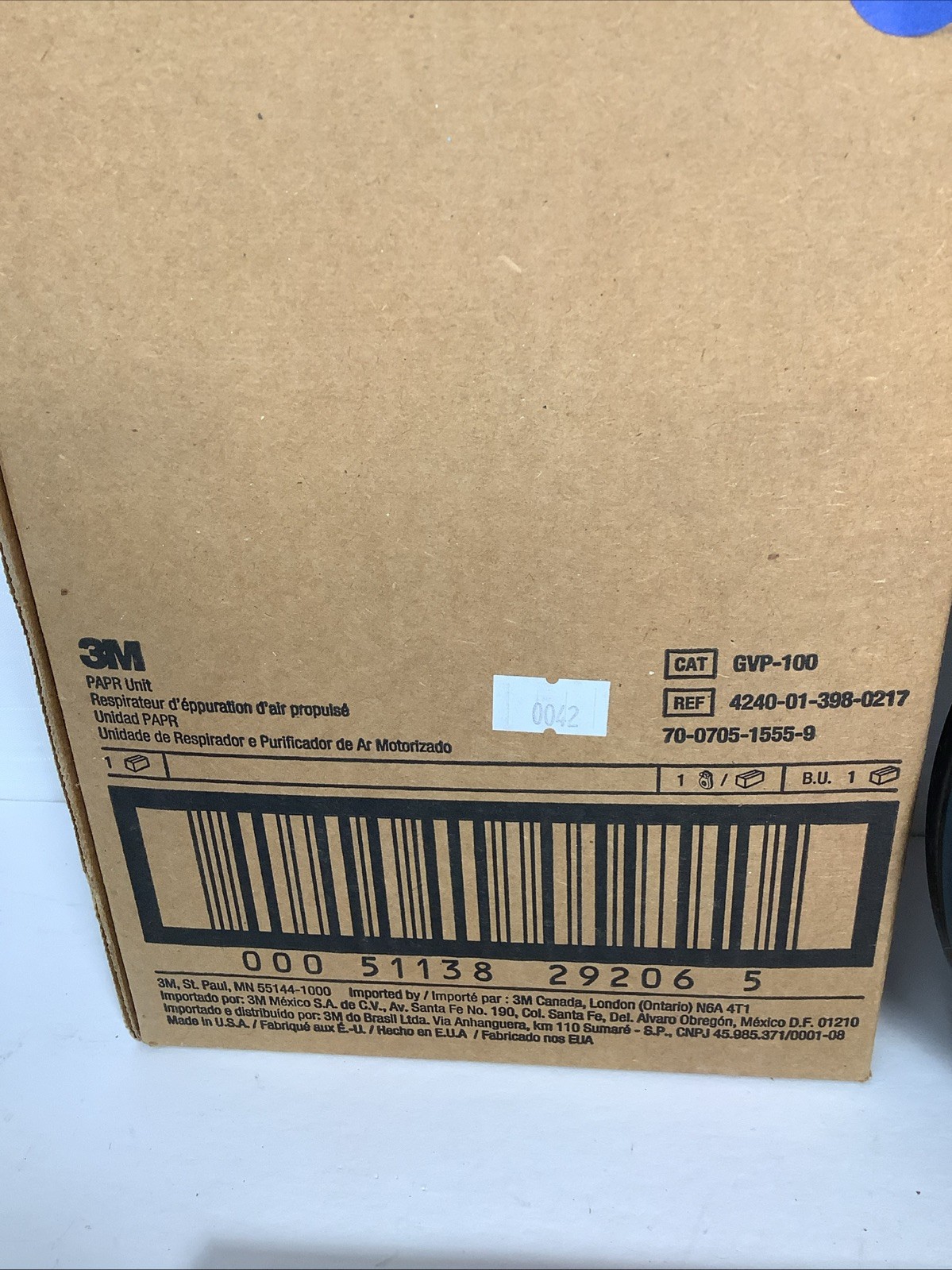 3M GVP-100 Powered Air Blower Motor for Purifying Filter PAPR Respirator NEW