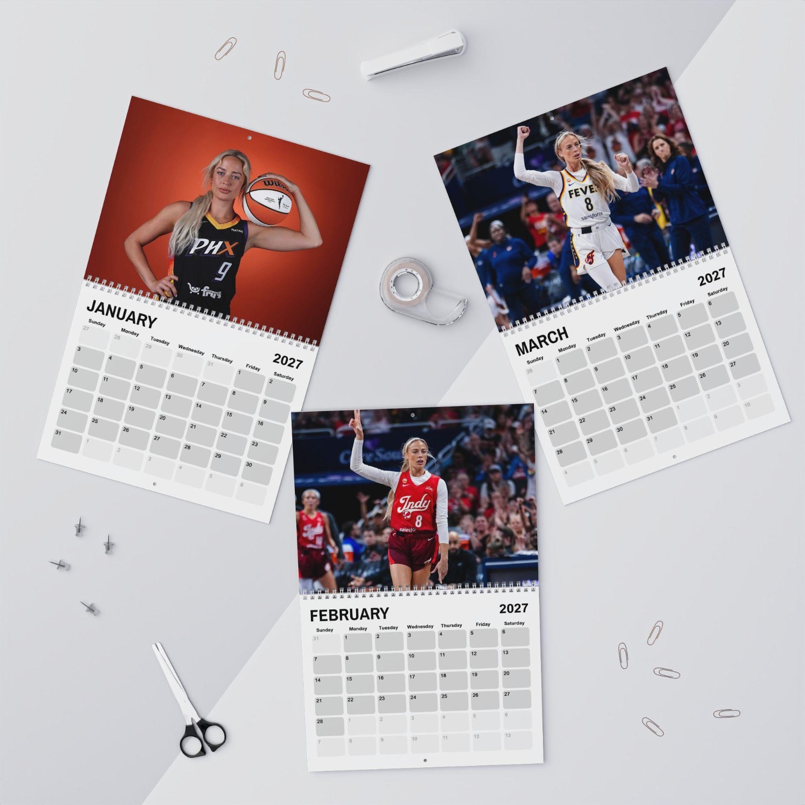 Sophie Cunningham 2026/2027 Wall Calendar | Basketball Fan Monthly Planner Gift