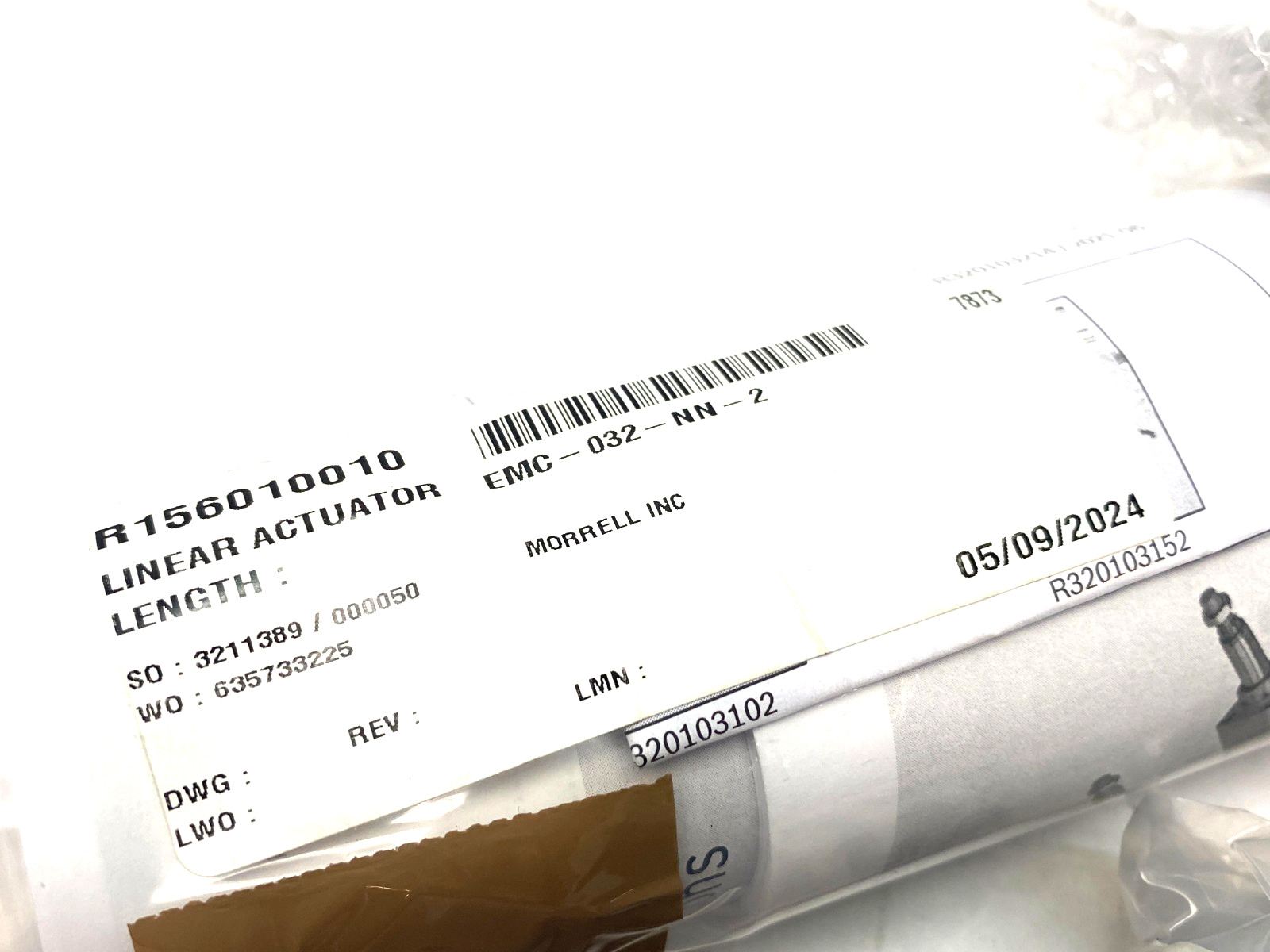 Bosch Rexroth R156010010 Electromechanical Linear Actuator EMC-032-NN-2 NO MOTOR