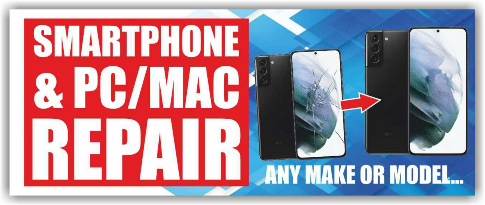 SMARTPHONE PC REPAIR Advertising Banner Vinyl Mesh Sign computer Cell Phones fix