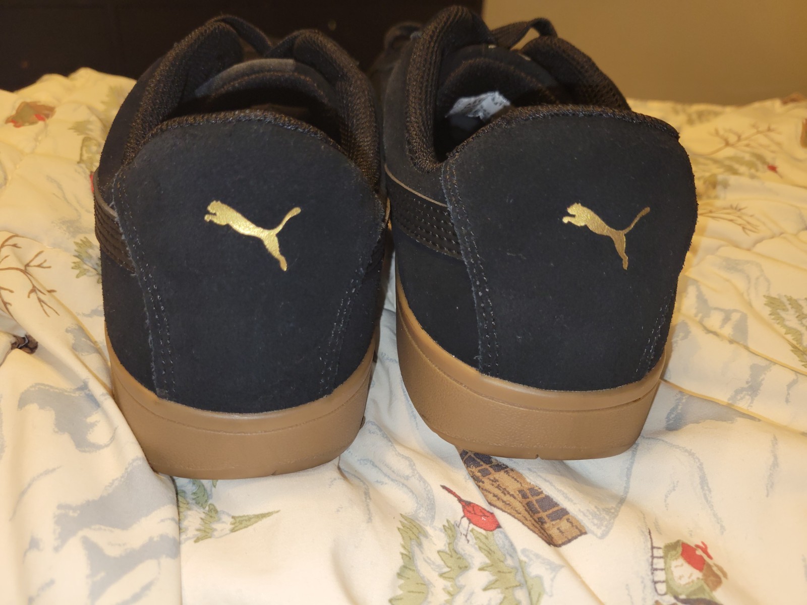 PUMA Men’s Iconic Suede Low Composite Safety Toe Work Shoes Black, Size 13