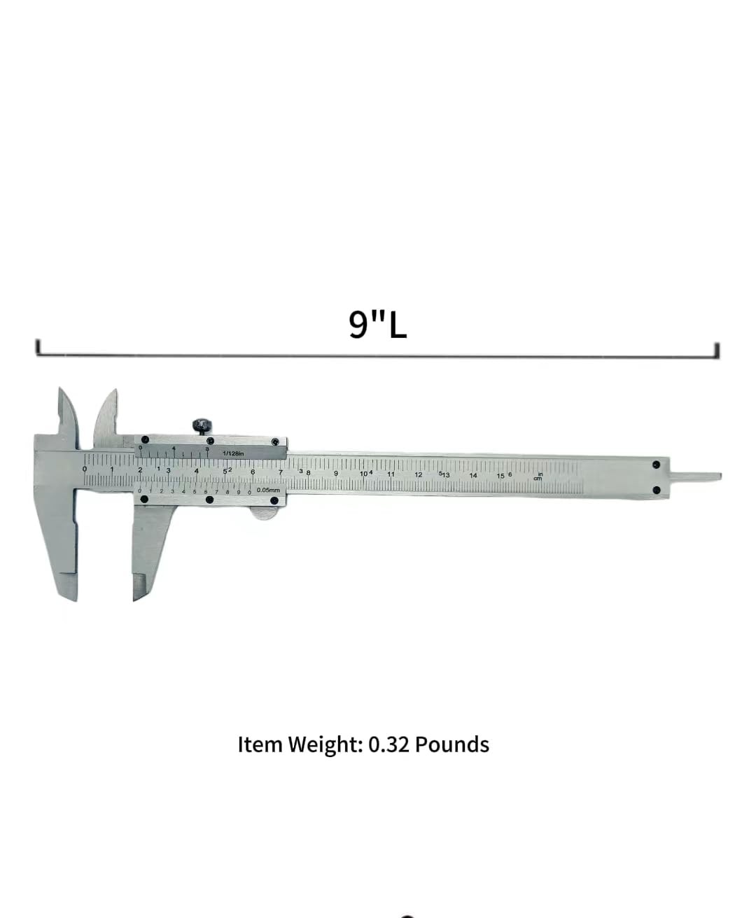WF Vernier Scale Metric and Inch Measurements Stainless Steel Construction…
