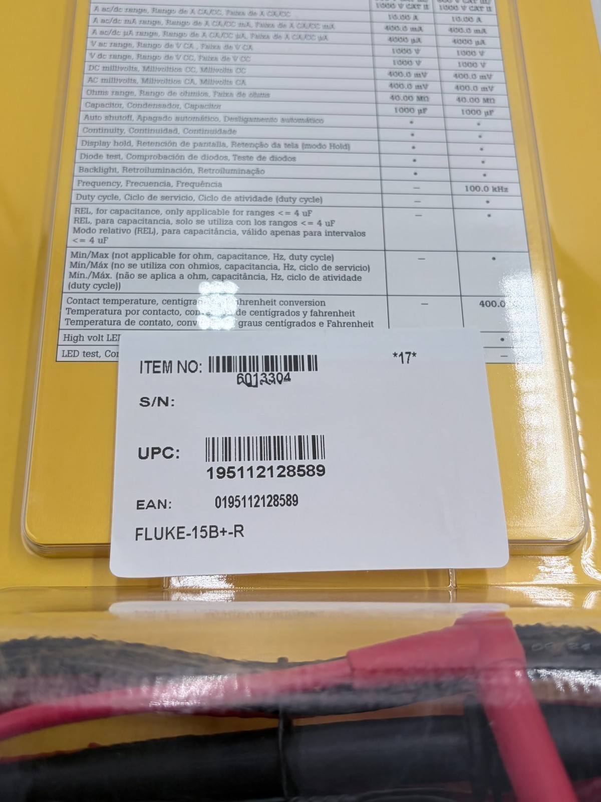 Fluke 15B+ CAT III 600V Digital Multimeter Brand New #8589