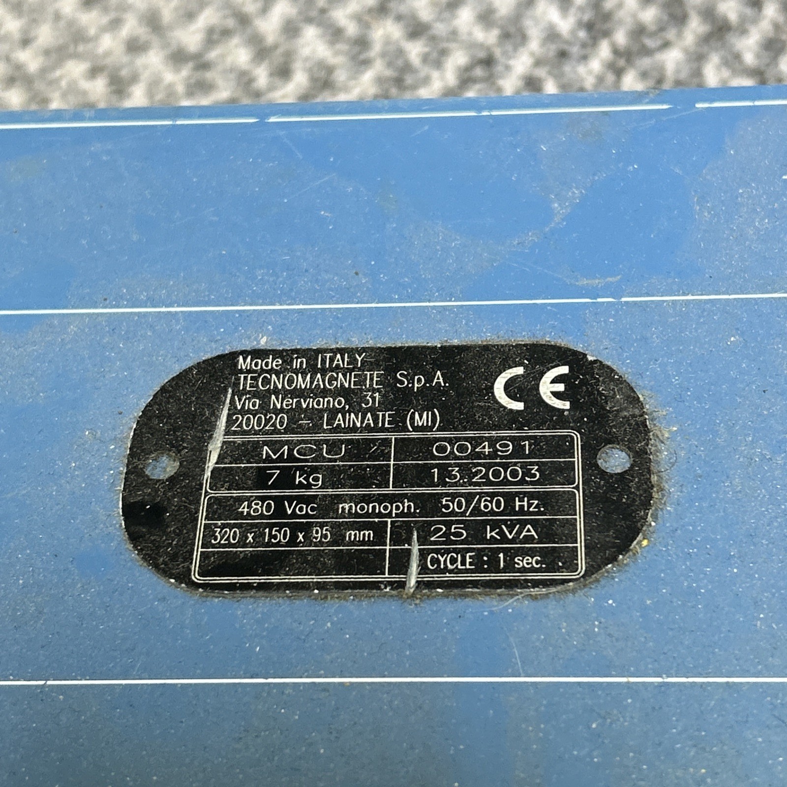 TECNOMAGNETE MCU-00491 480VAC 25kVA 320x150x95mm See Pics