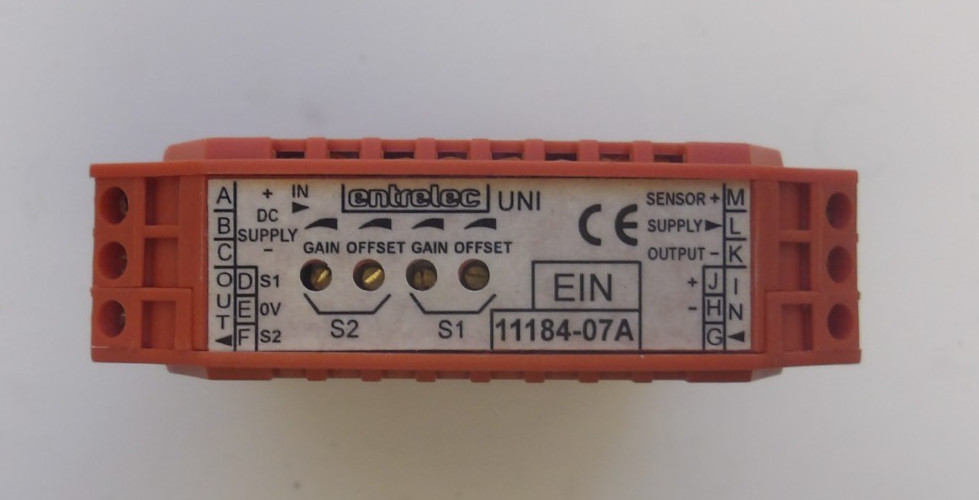 ENTRELEC P/N: 0011-184-07 ANALOG CONVERTER 24/48VDC CAIS UNI DIN RAIL MOUNT