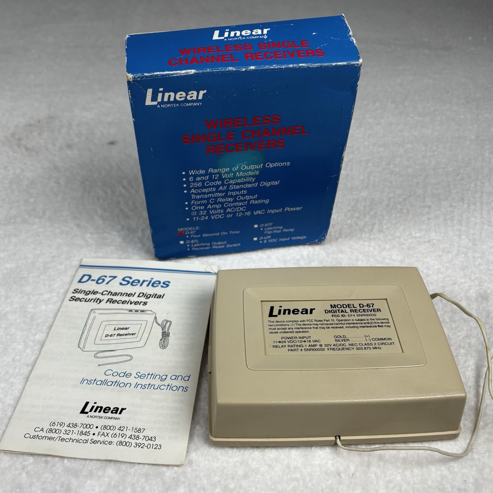 Linear D-67 Wireless Single Channel Digital Receiver Beige