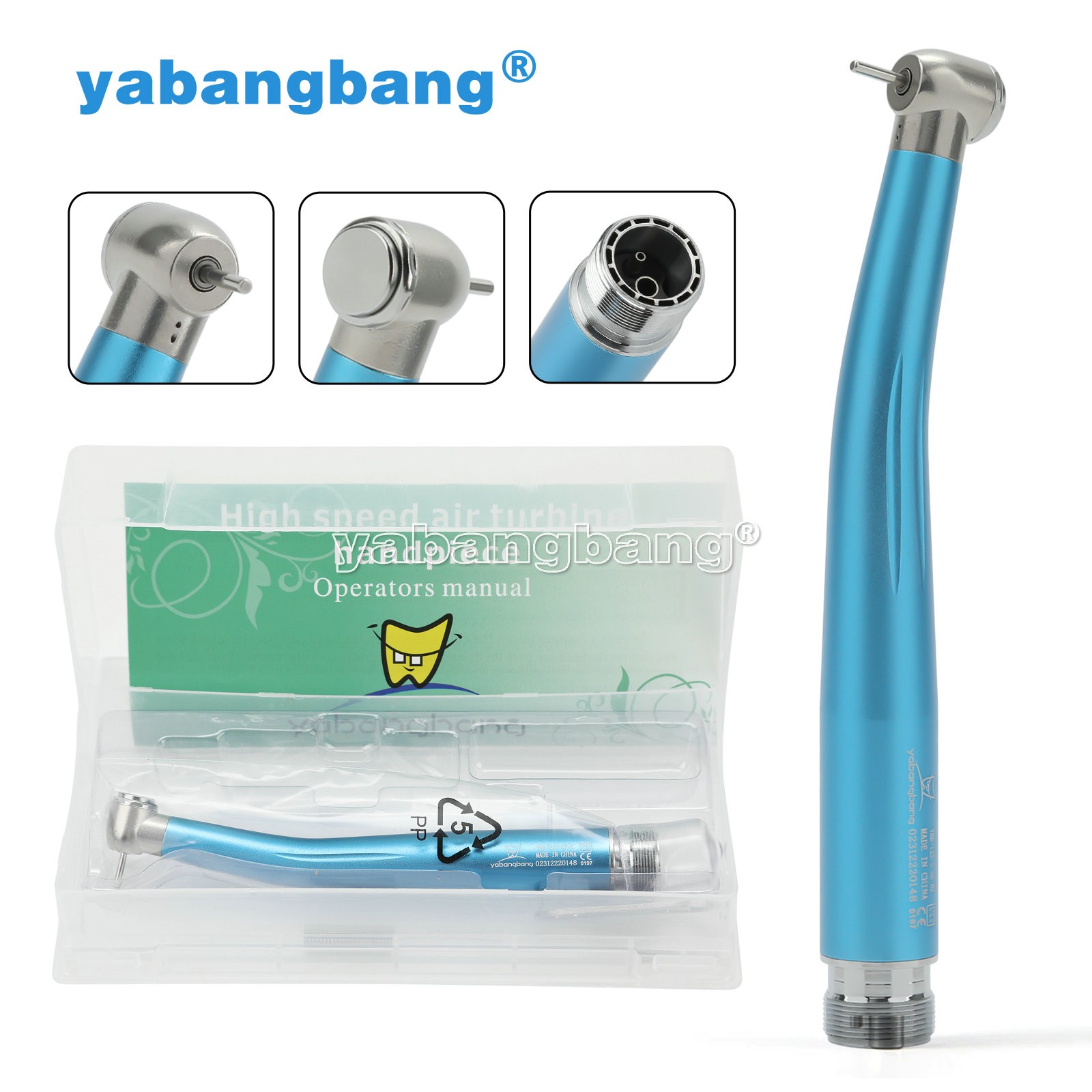 NSK Style Dental High Speed Handpiece Colorful Turbine 2/4 Holes 7 Colors Rotor