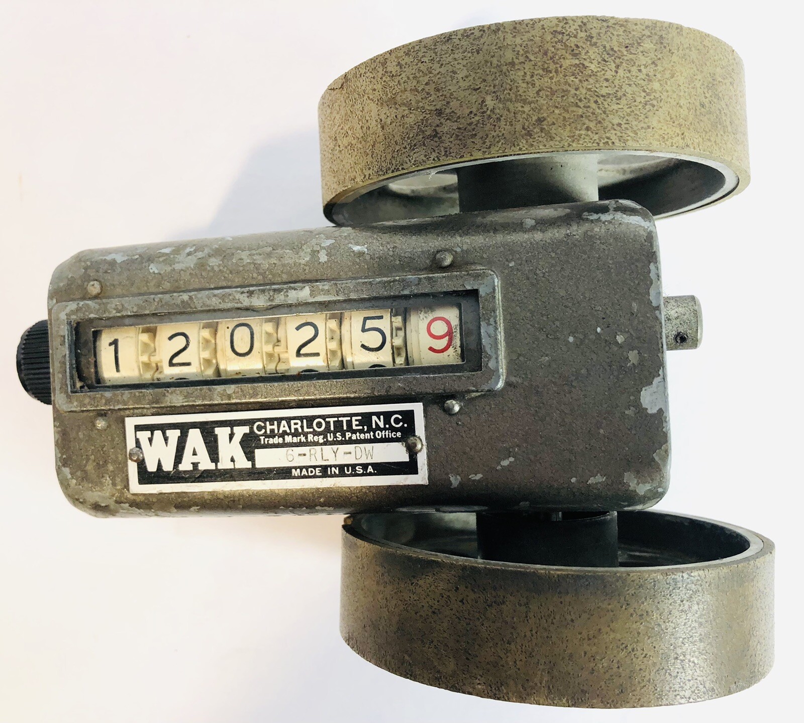 Vtg Antique Fabric WAK 6-RLY-DW Analog Mechanical Counter 6RLYDW Steam Punk Old