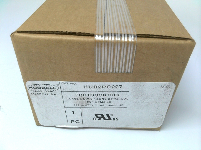 HUBBLE HUB2PC227 PHOTO CONTROL CLASS I DIV2 / ZONE 2 HAZ. IPX6 MAX 277V 1/pack