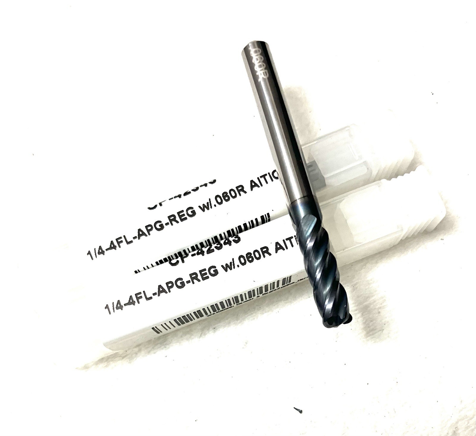 1/4″ 4FL Corner Radius End Mill .06R Solid Carbide AlTiCrN Carbide Plus CP-42343