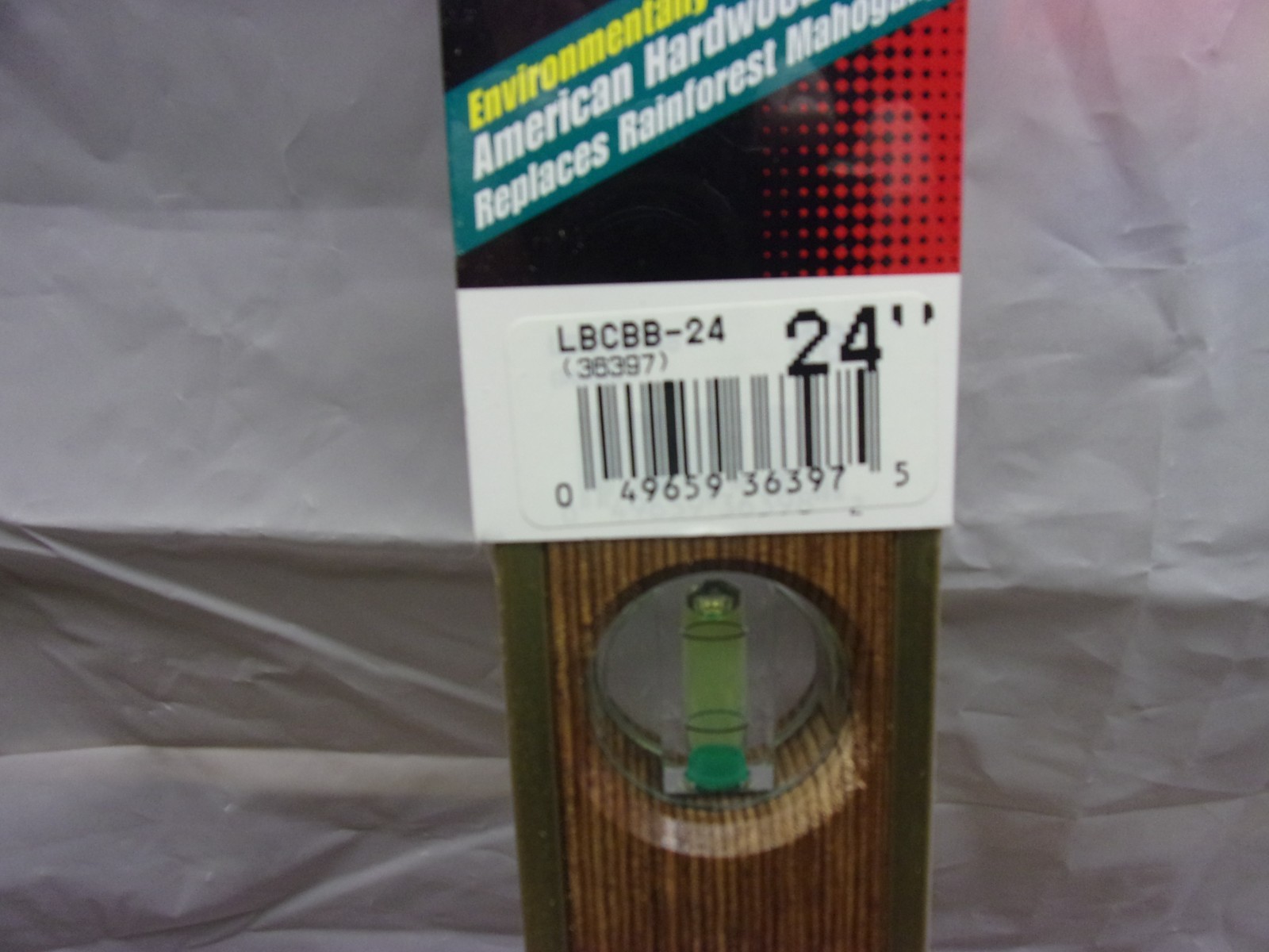 STARRETT 24″ Brass Bound Laminated Mahogany Builders & Contractors Level NOS
