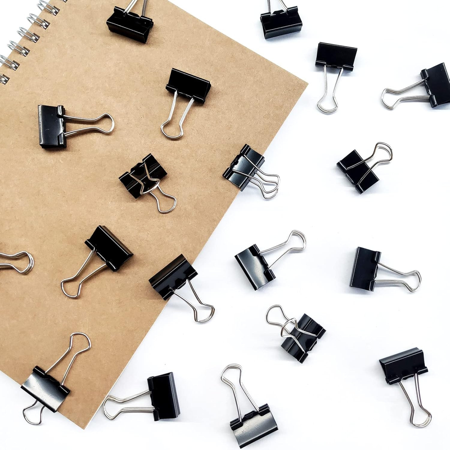 DSTELIN 96 Pack (19Mm) Mini Binder Clips 3/4-Inch Small Black Paper Clamps for O